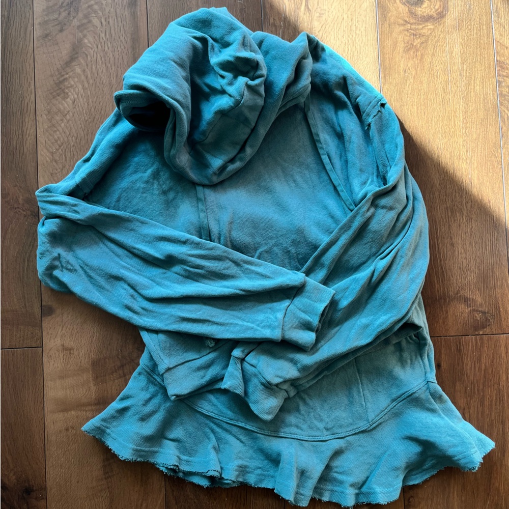 Free People Teal Sweater and skirt coord set